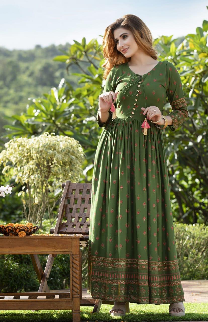 Majisha Nx Nayara Heavy Designer Fancy Wear Long Anarkali Kurti Collection